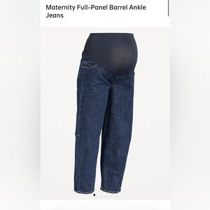 NWT Old Navy Maternity Full-Panel Barrel Ankle Jeans, size 6